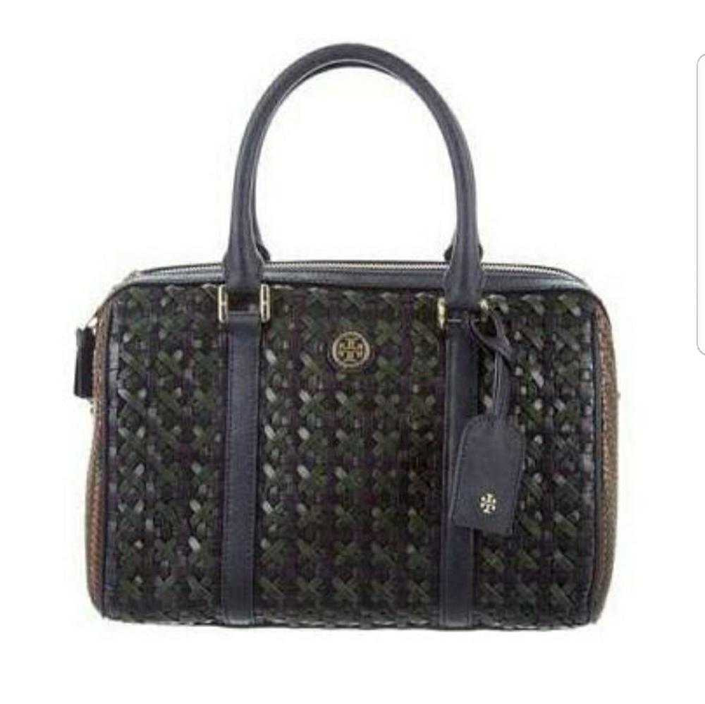 💥SOLD💥Tory Burch Woven Navy/ Multicolor Handbag